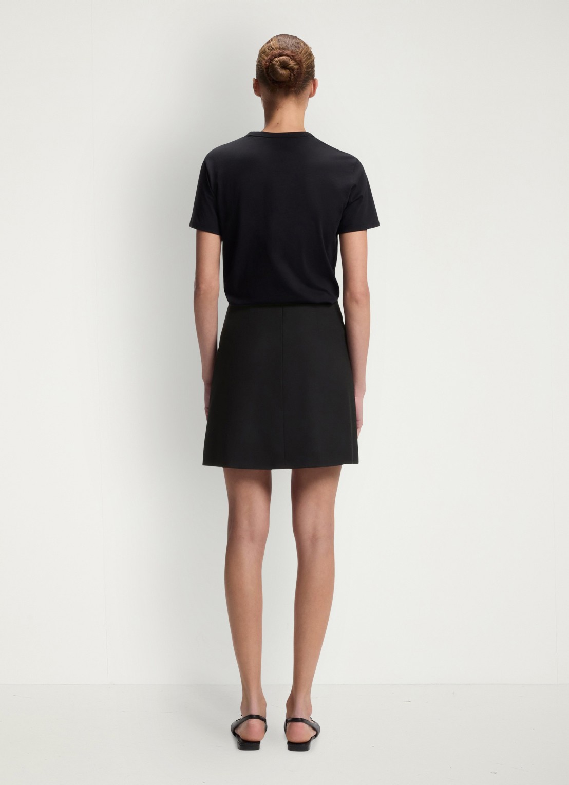 HUGO Mini rok met ceintuur - achterkant zwart