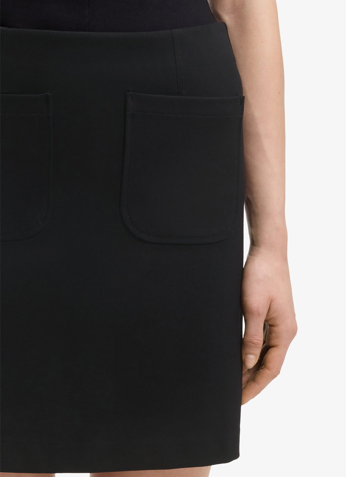 HUGO Mini rok met opgestikte zakken - detail 2 zwart
