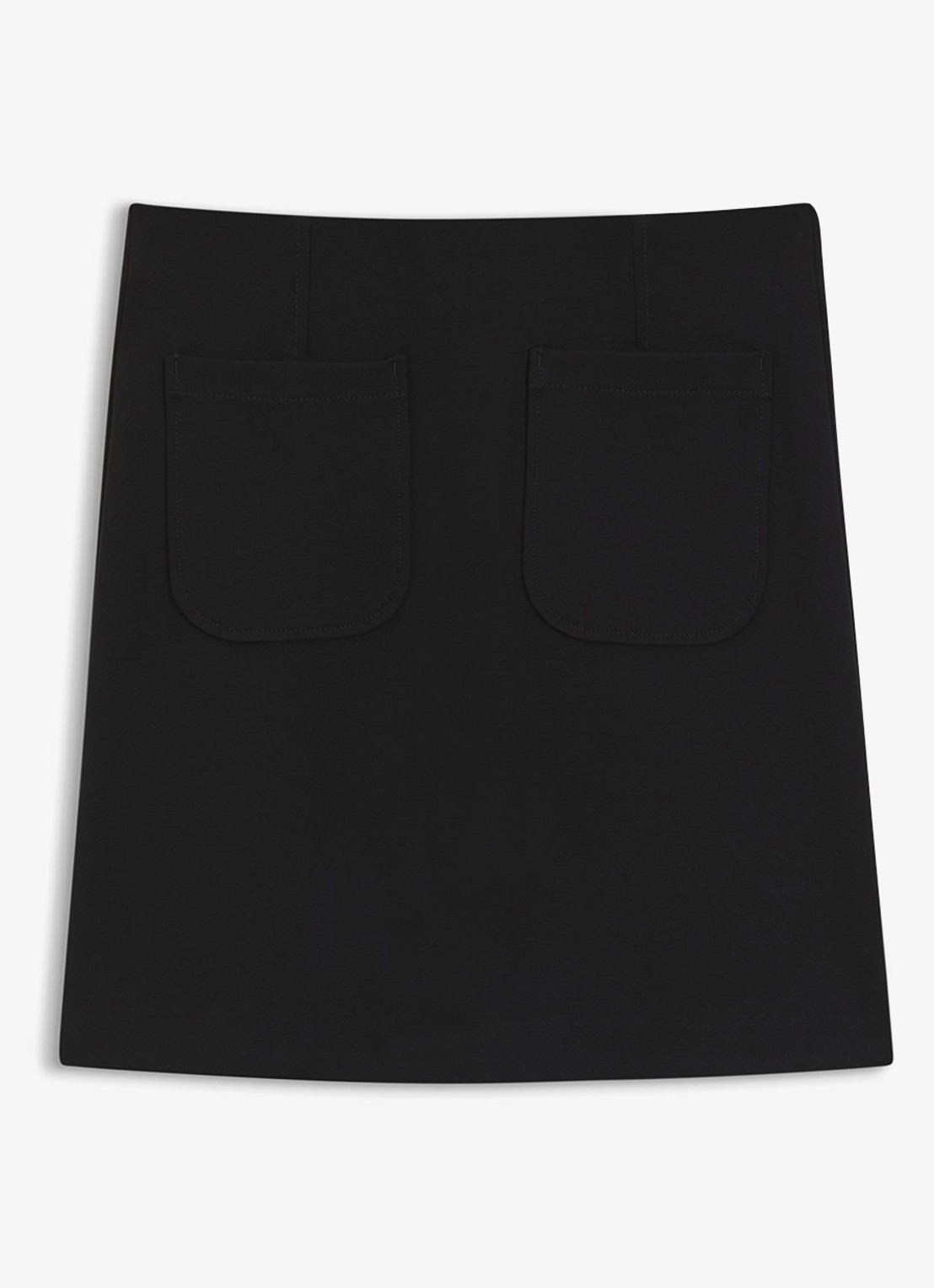 HUGO Mini rok met opgestikte zakken - voorkant 4 zwart