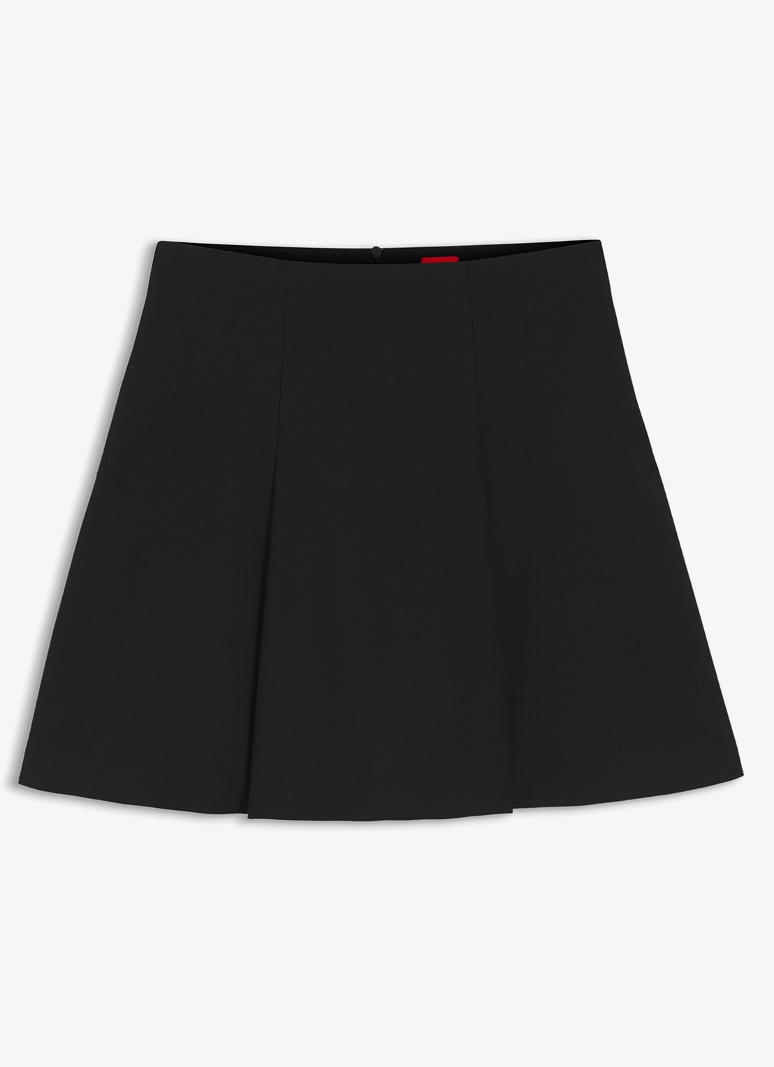 HUGO Mini rok met plooien - voorkant 2 zwart