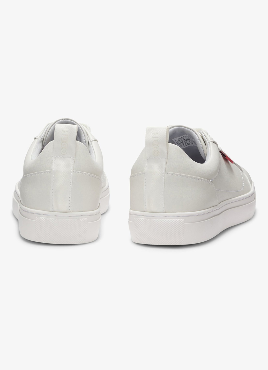 HUGO Morrie sneaker met logo - achterkant 3 gebroken wit