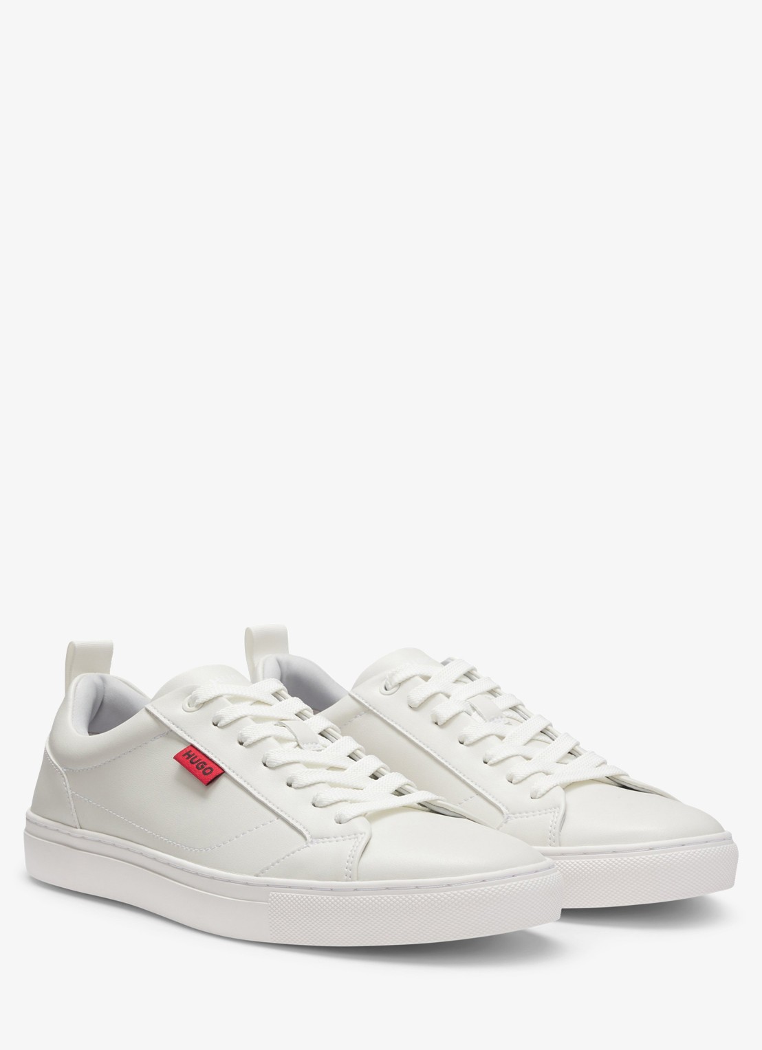 HUGO Morrie sneaker met logo - detail 2 gebroken wit