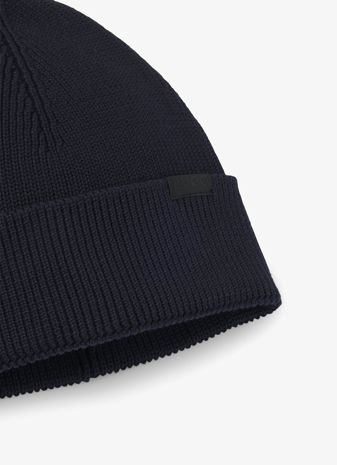 HUGO Muts van wol - voorkant 2 navy-410 / blauw