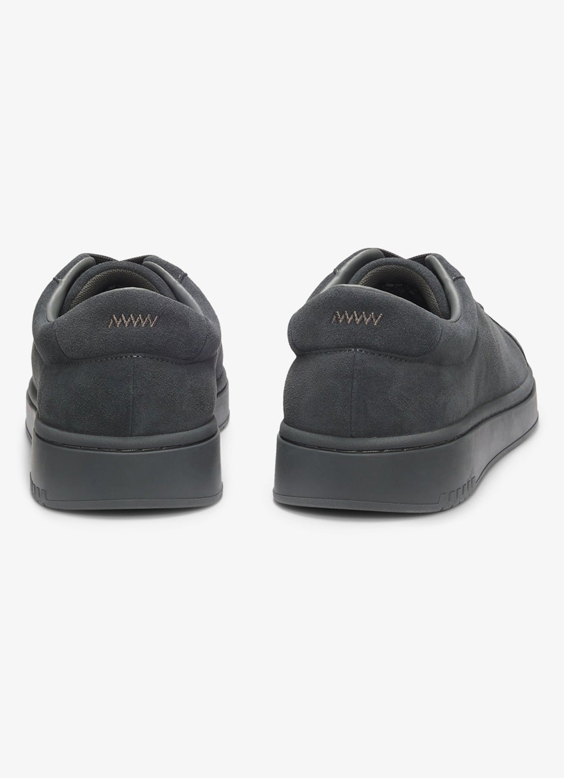 HUGO Neston_tenn_sd sneakers van suède met logo - detail 2 dark grey-024 / grijs