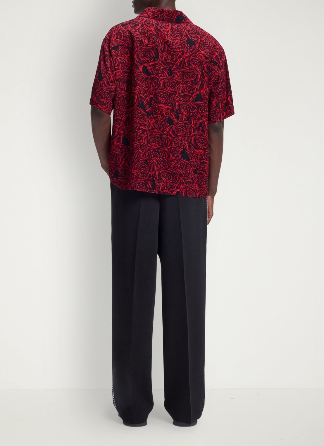 HUGO Oversized overshirt met grafische print - achterkant 6 rood