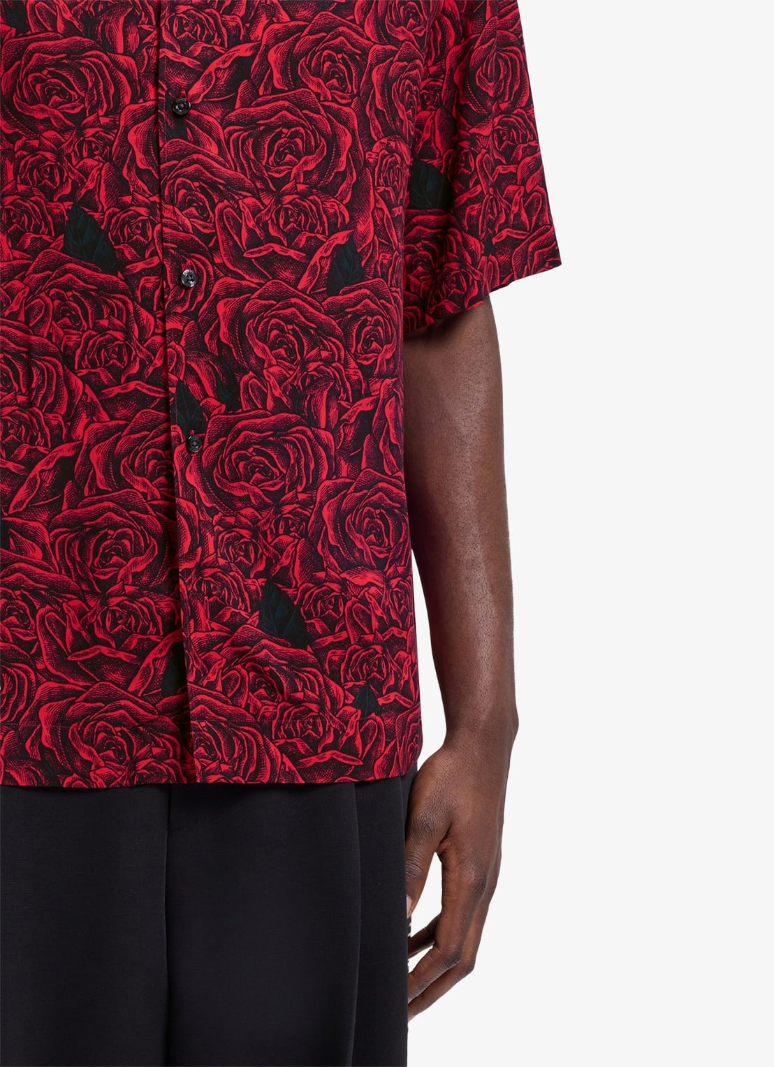 HUGO Oversized overshirt met grafische print - detail 3 rood