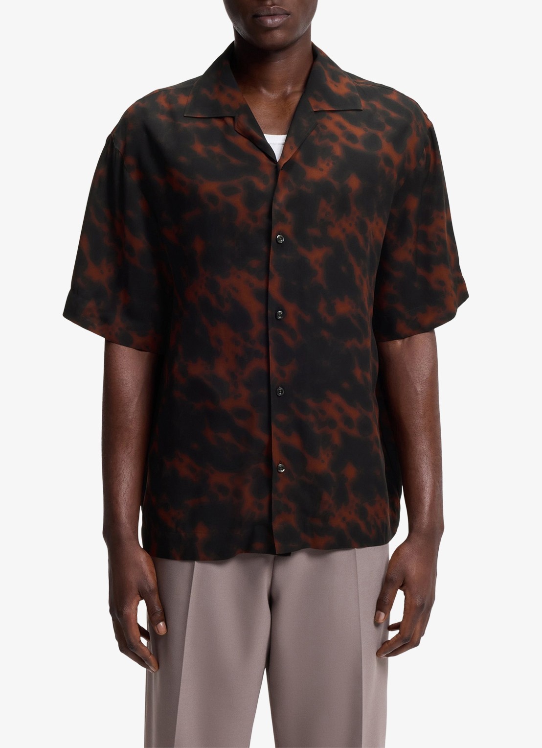 HUGO Oversized overshirt met grafische print - detail 3 zwart