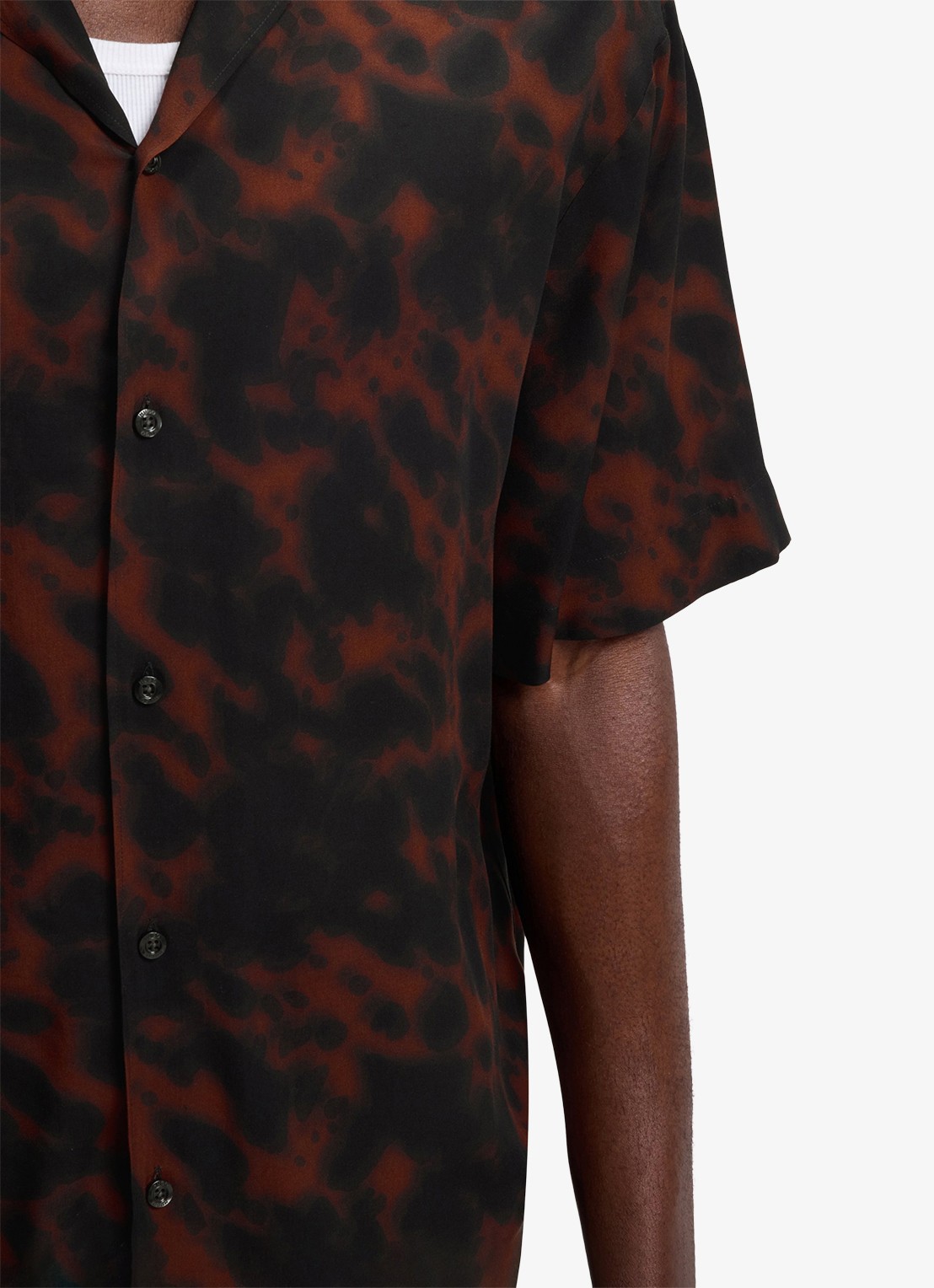HUGO Oversized overshirt met grafische print - detail 5 zwart