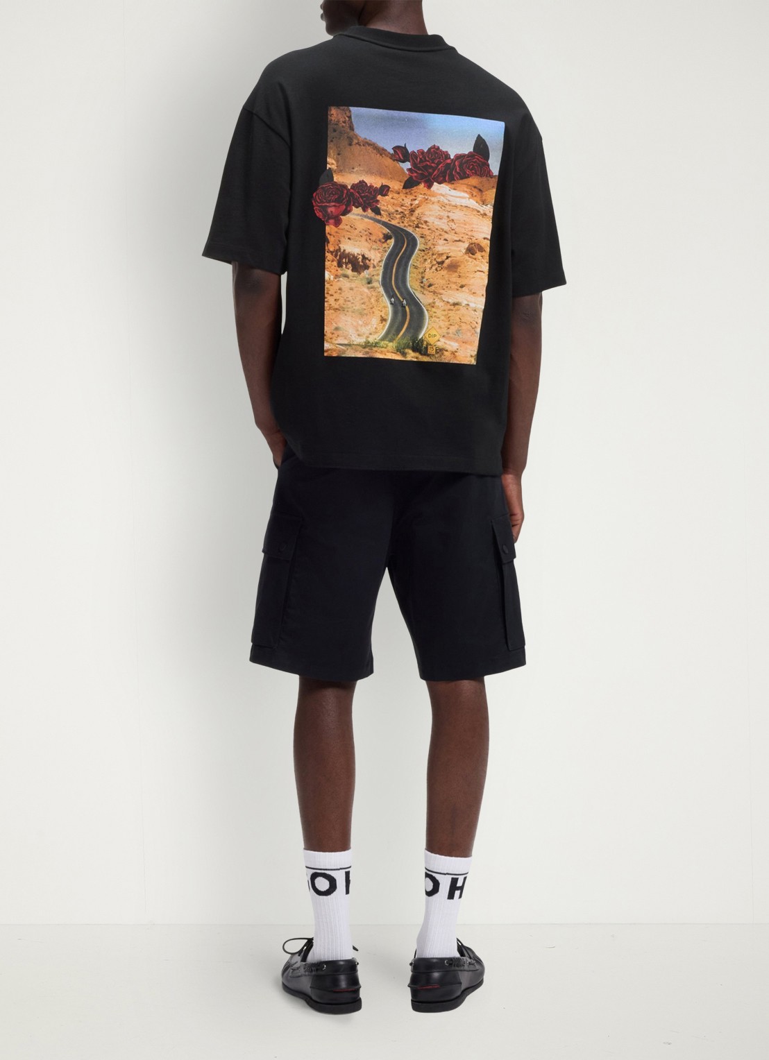 HUGO Oversized T-shirt met print - achterkant 3 zwart