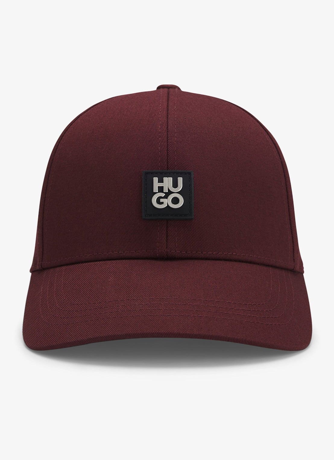 HUGO Pet met logo - detail bordeauxrood