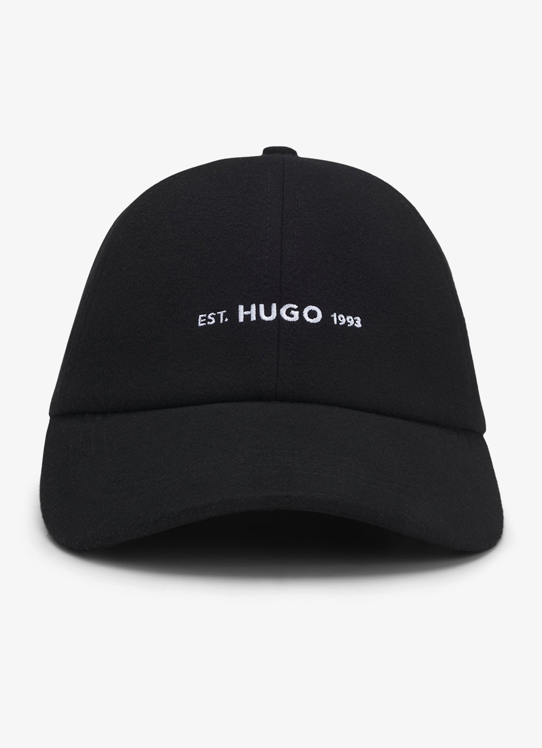 HUGO Pet met logoborduring - detail zwart