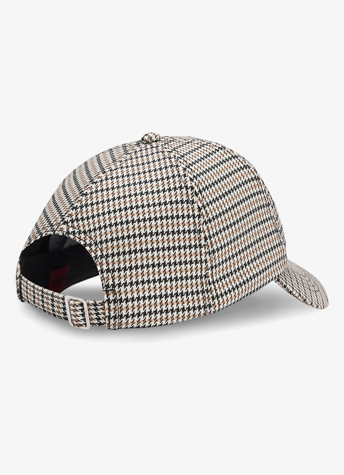 HUGO Pet met pied-de-poule-dessin en logo  - detail open miscellaneous-971 / beige