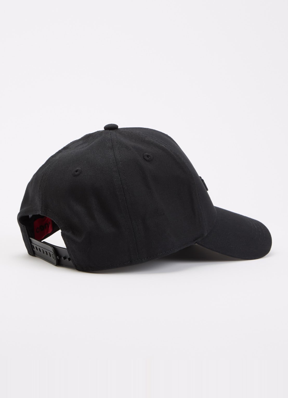 HUGO Pet van katoenen twill met logo - detail 4 black-003 / zwart