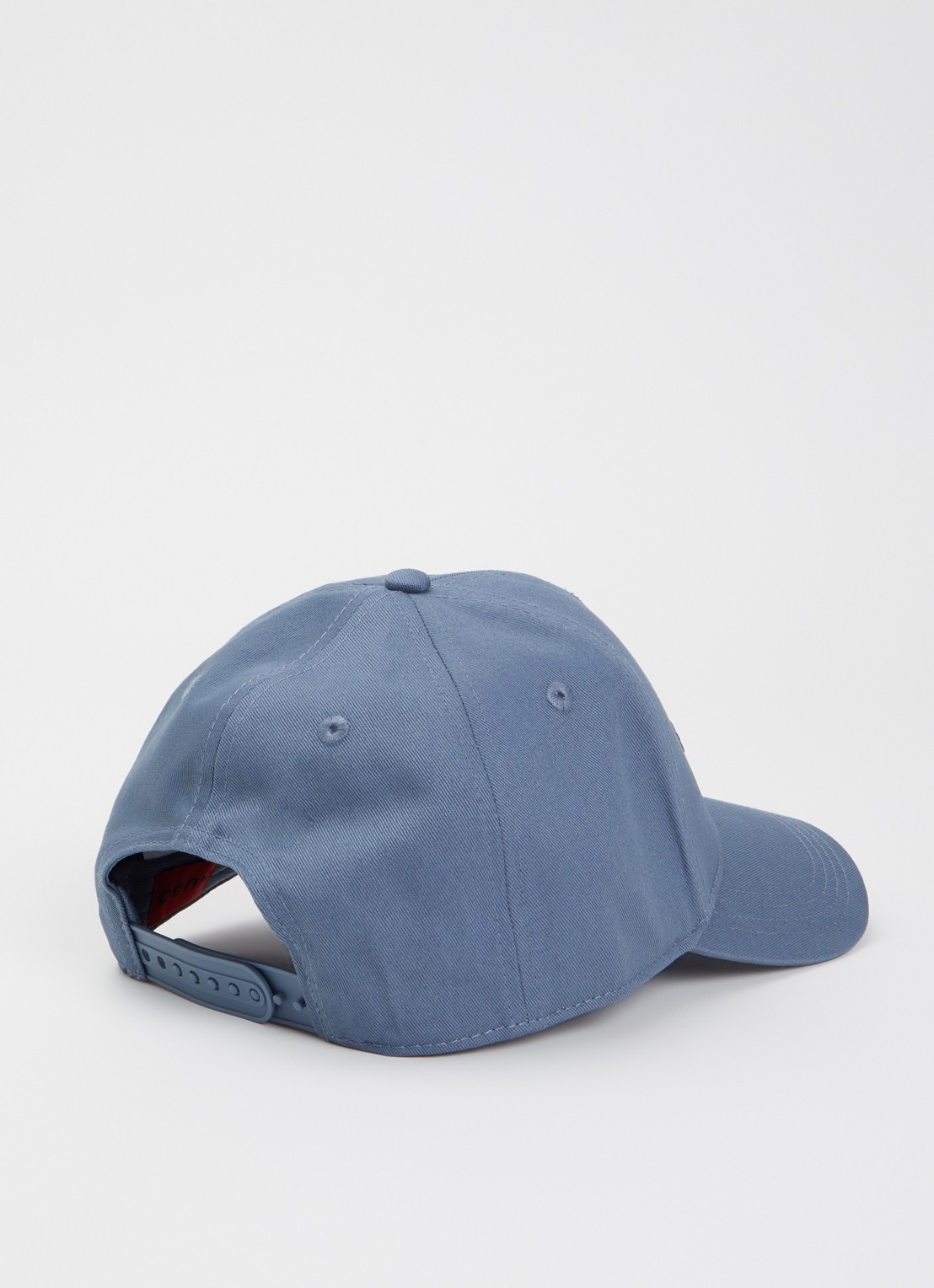 HUGO Pet van katoenen twill met logo - detail 2 open blue-496 / blauw