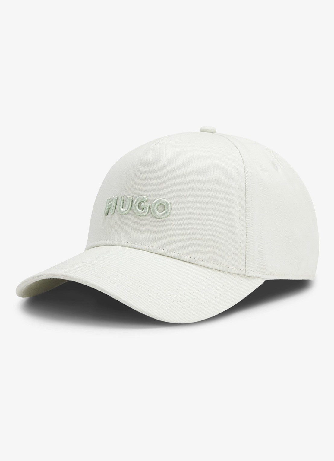 HUGO Pet van katoenen twill met logo - achterkant 3 light/pastel green-331 / groen