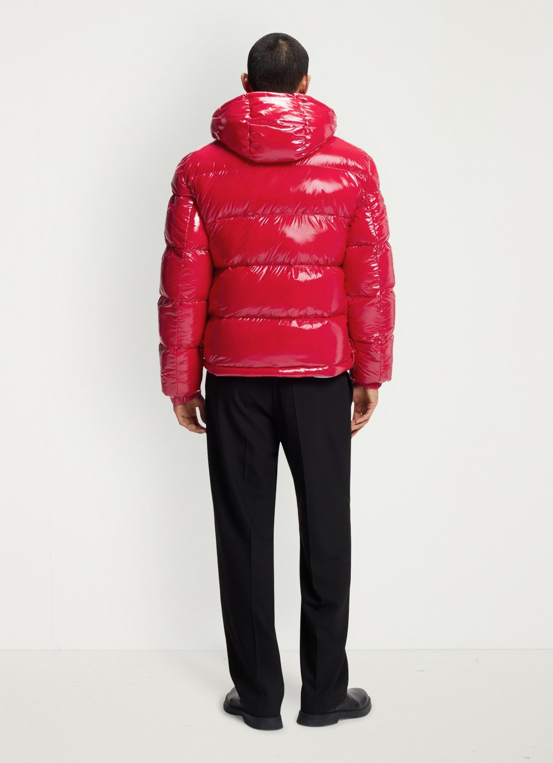 HUGO Puffer jack met glanzende finish - achterkant 4 oudroze