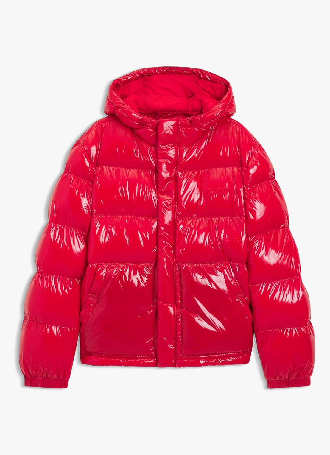 HUGO Puffer jack met glanzende finish - voorkant 5 oudroze