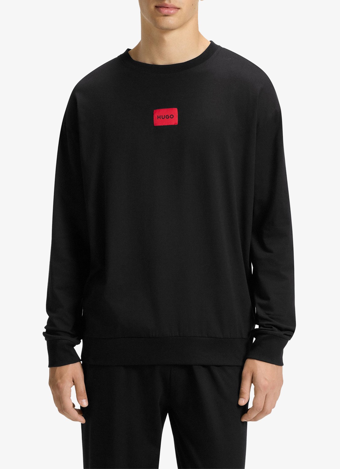 HUGO Pyjamaset met logo in giftset - voorkant 5 zwart