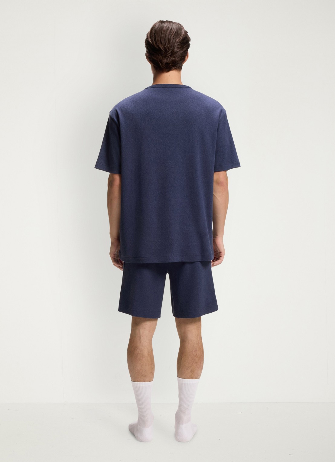 HUGO Pyjamashirt met logo - achterkant 5 donkerblauw