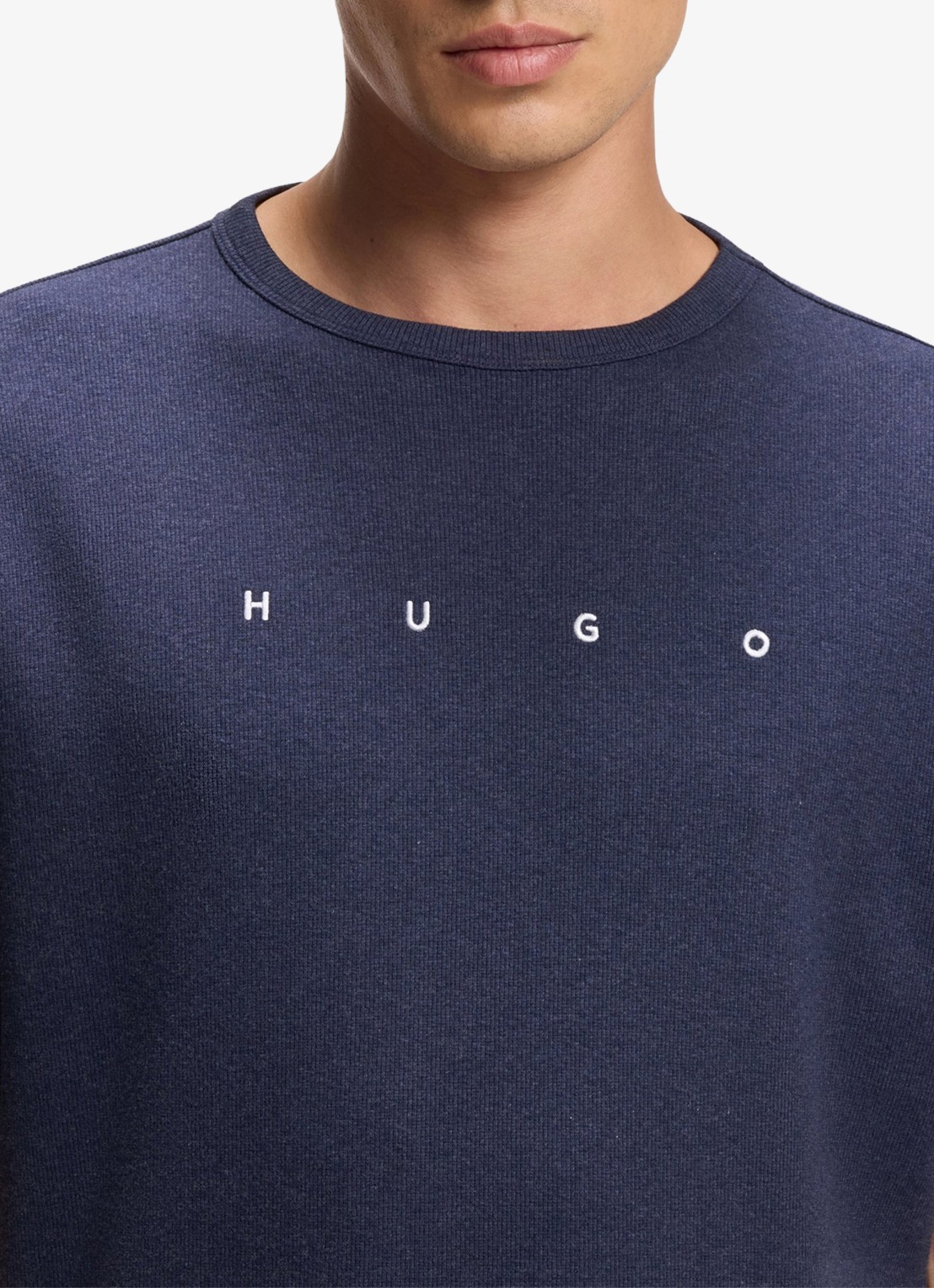 HUGO Pyjamashirt met logo - detail 4 donkerblauw