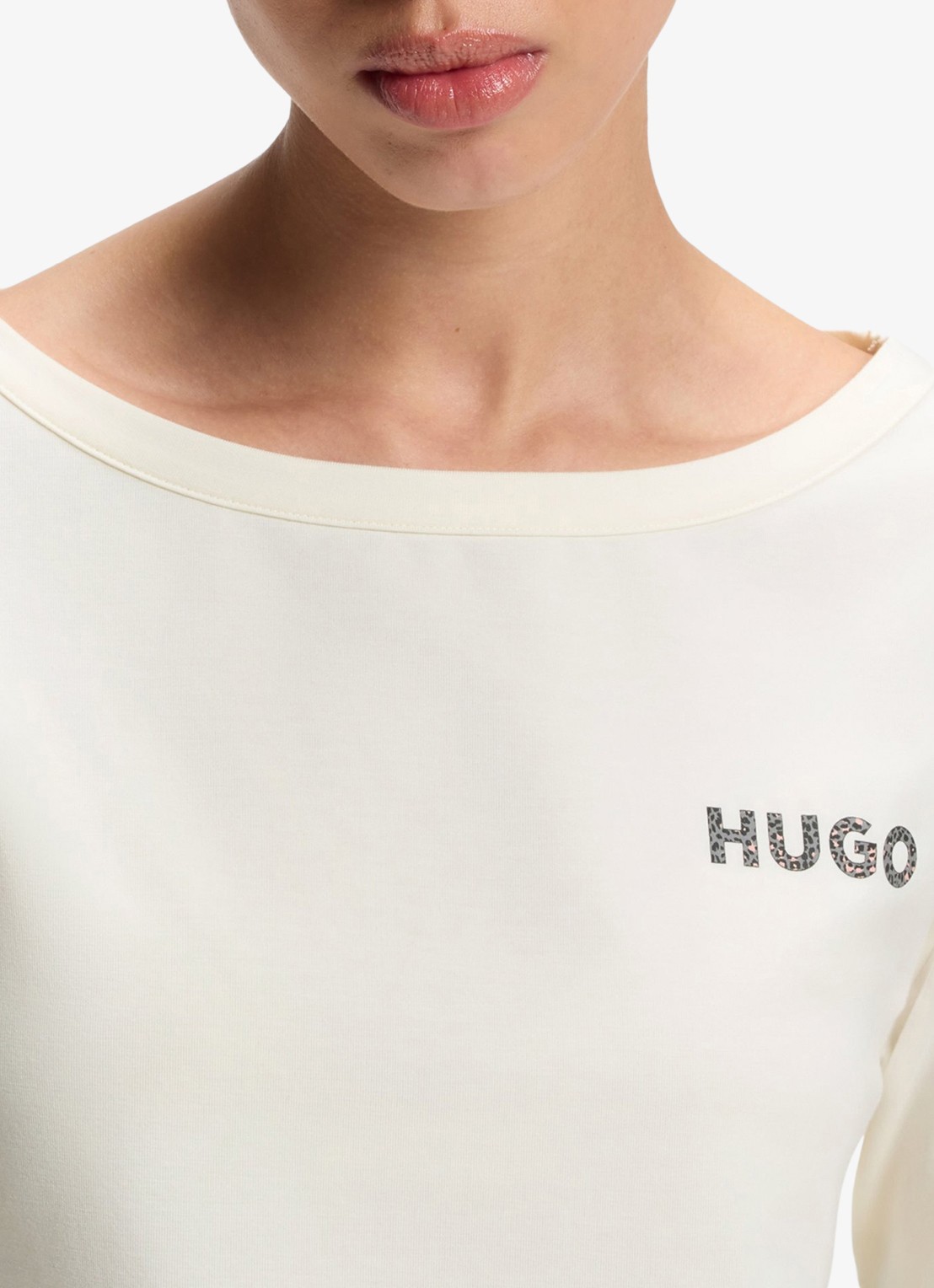 HUGO Pyjamatop met logo - detail 5 natural-104 / beige