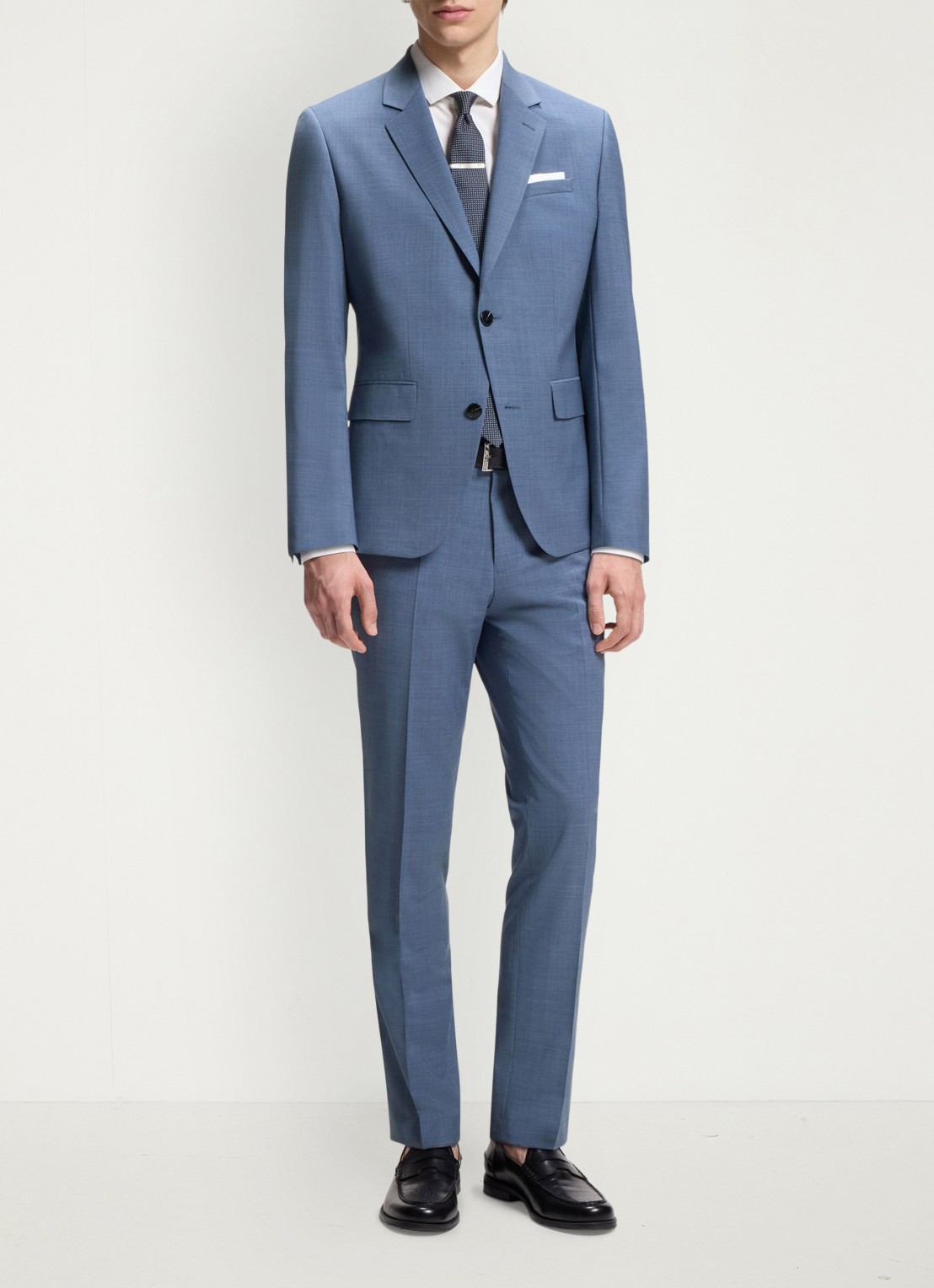 HUGO Regular fit 2-delig pak - detail lichtblauw