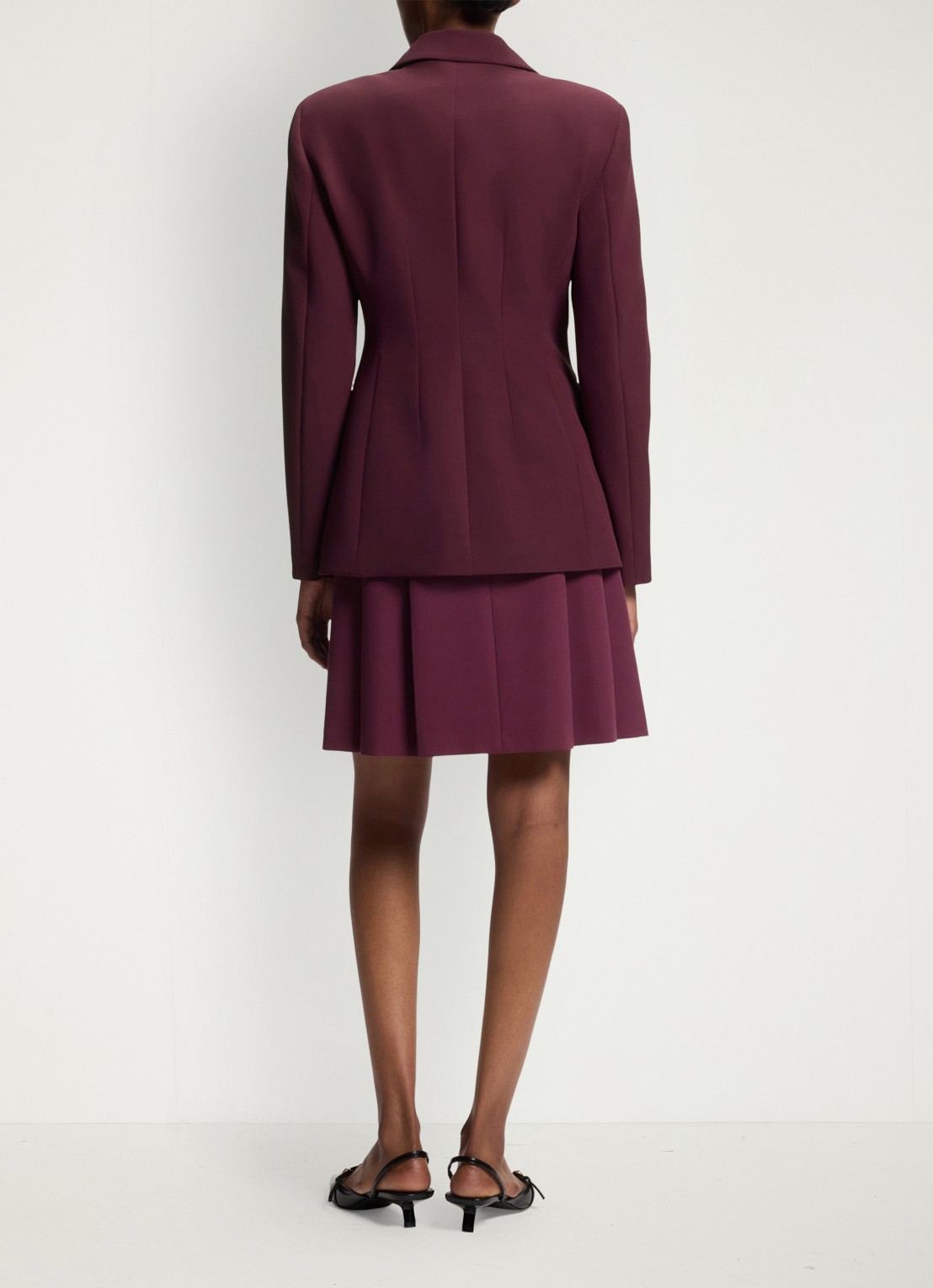 HUGO Regular-fit blazer van stretchmateriaal - achterkant aubergine