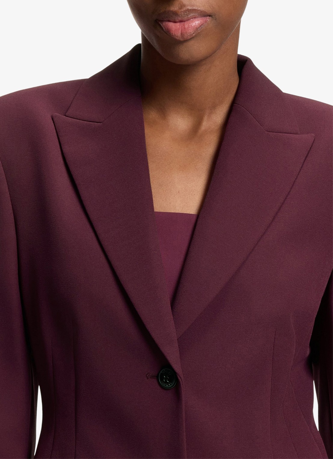 HUGO Regular-fit blazer van stretchmateriaal - detail 5 aubergine