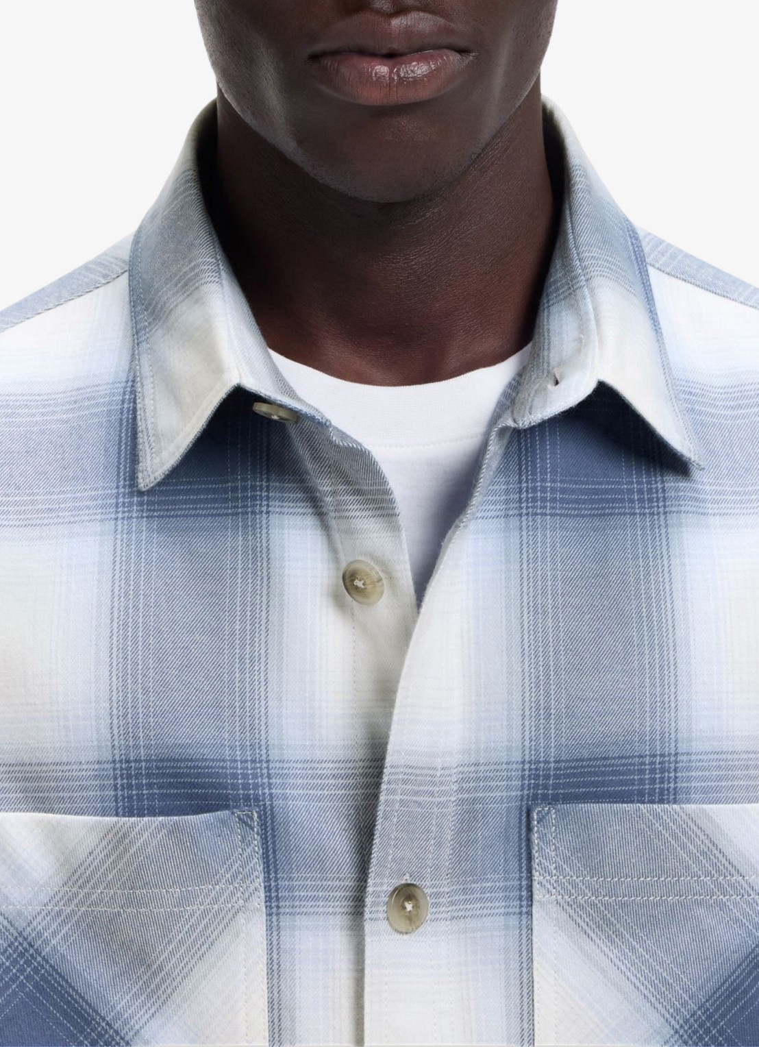 HUGO Regular fit overhemd met ruitdessin - detail 4 blauw
