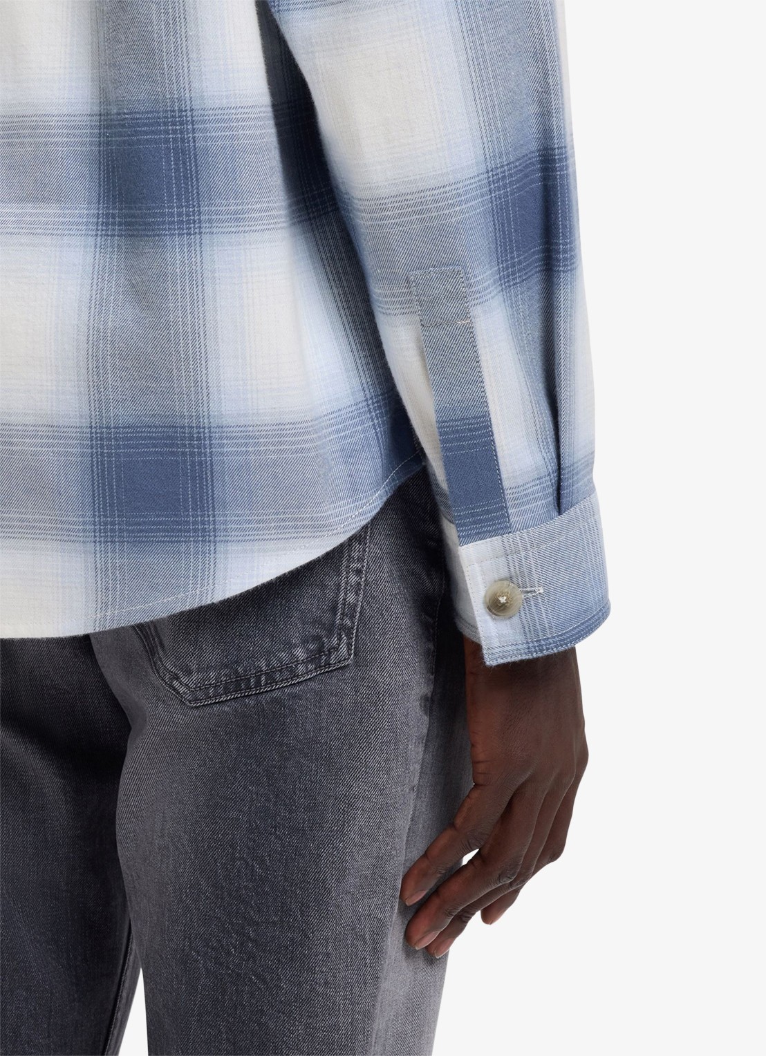 HUGO Regular fit overhemd met ruitdessin - detail 5 blauw