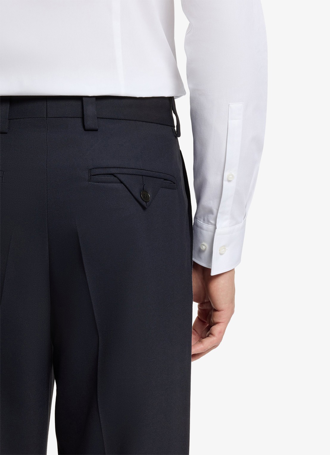 HUGO Regular fit pantalon met steekzakken - detail 5 donkerblauw