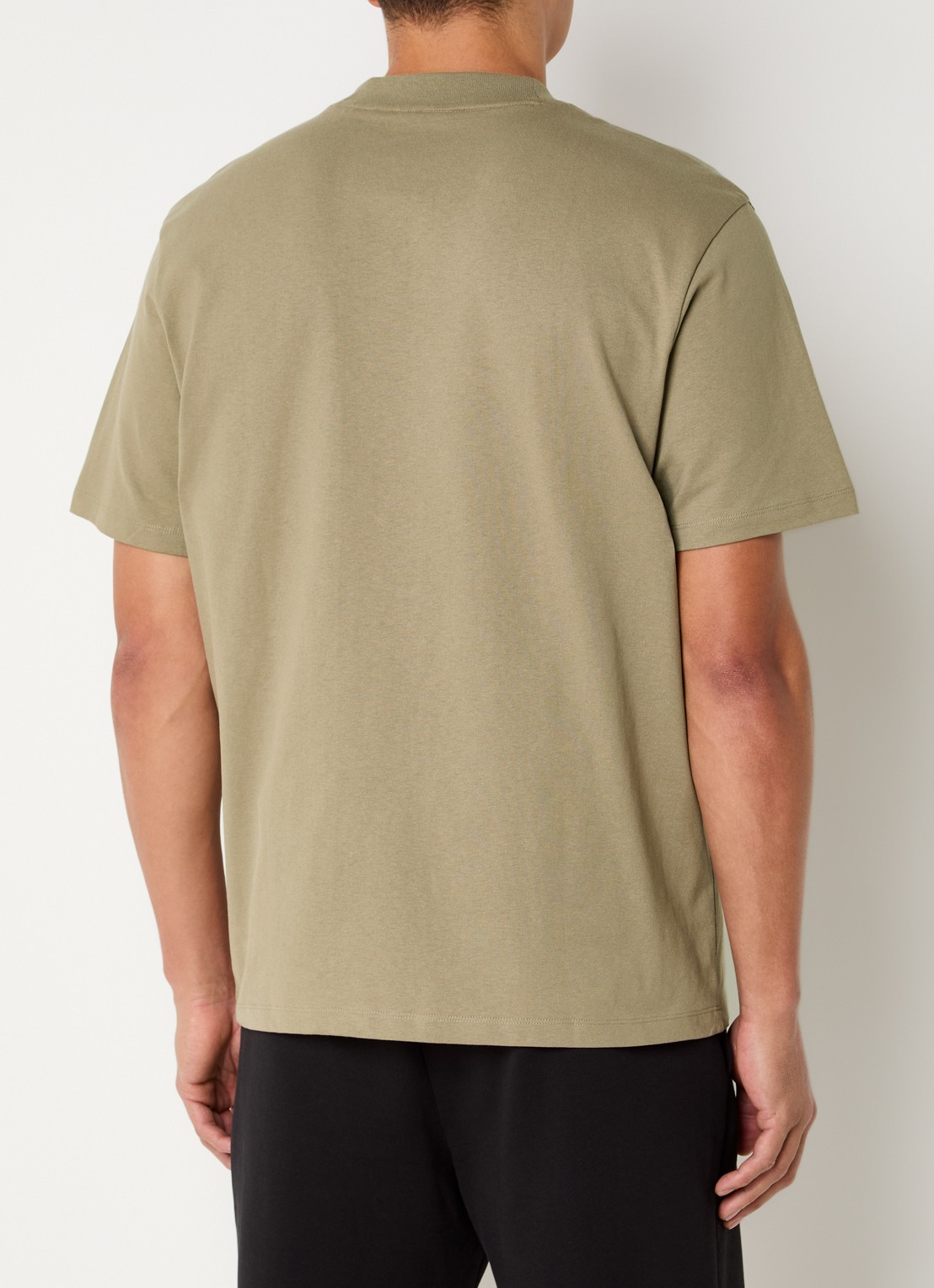 HUGO Relaxed-fit T-shirt van katoen met logoprint - achterkant 4 medium brown-219 / bruin