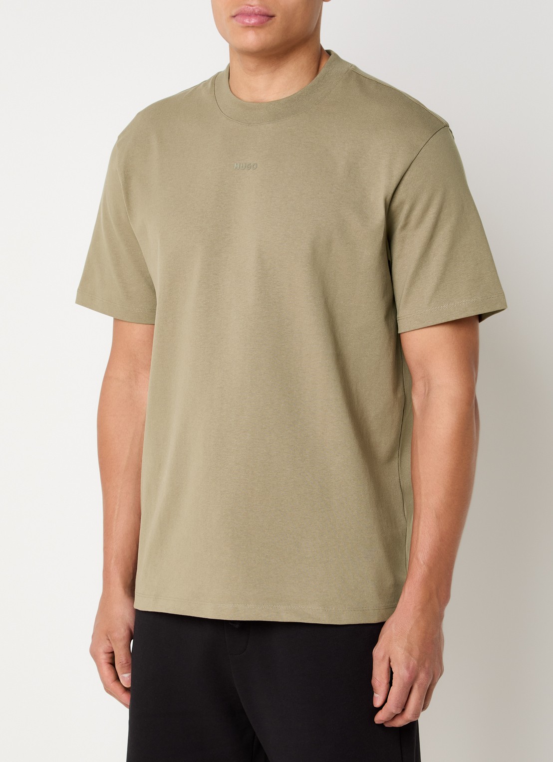 HUGO Relaxed-fit T-shirt van katoen met logoprint - detail 3 medium brown-219 / bruin