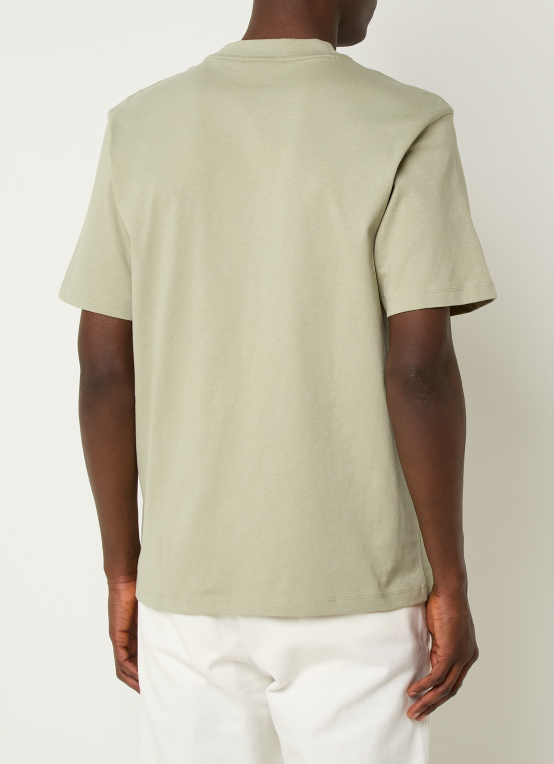HUGO Relaxed-fit T-shirt van katoen met logoprint - achterkant 4 open green-391 / groen