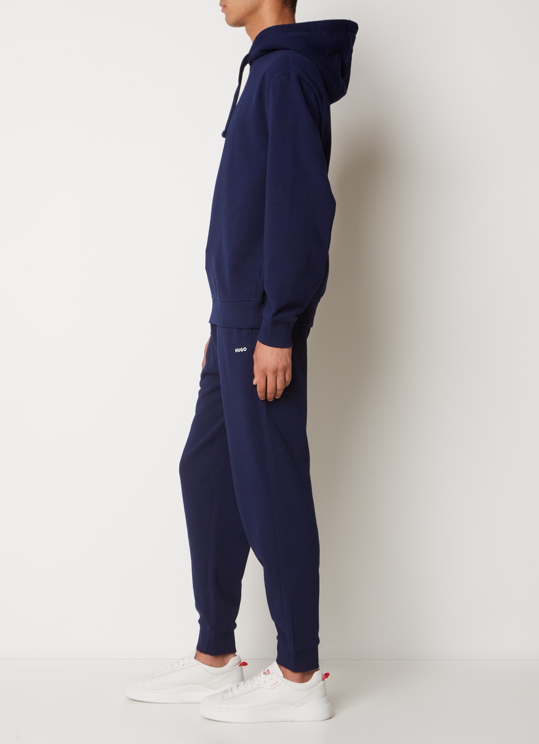 HUGO Relaxed-fit trainingspak met logoprints - voorkant 4 blauw