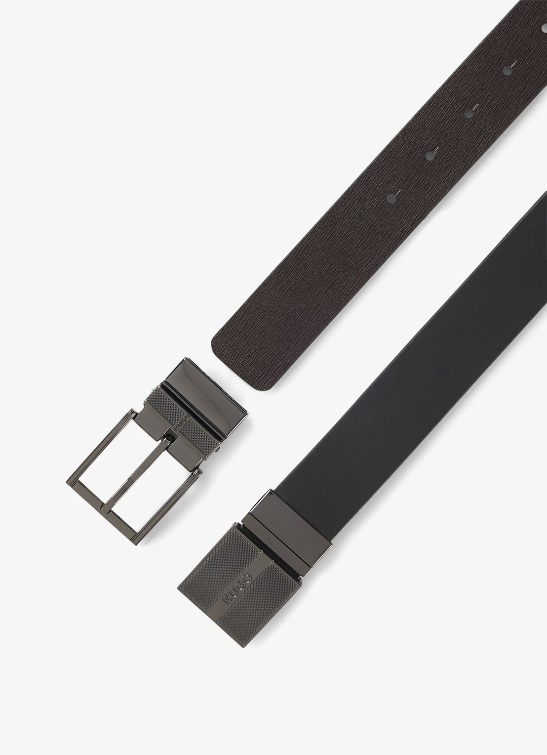 HUGO Riem met logo - detail 2 diepzwart
