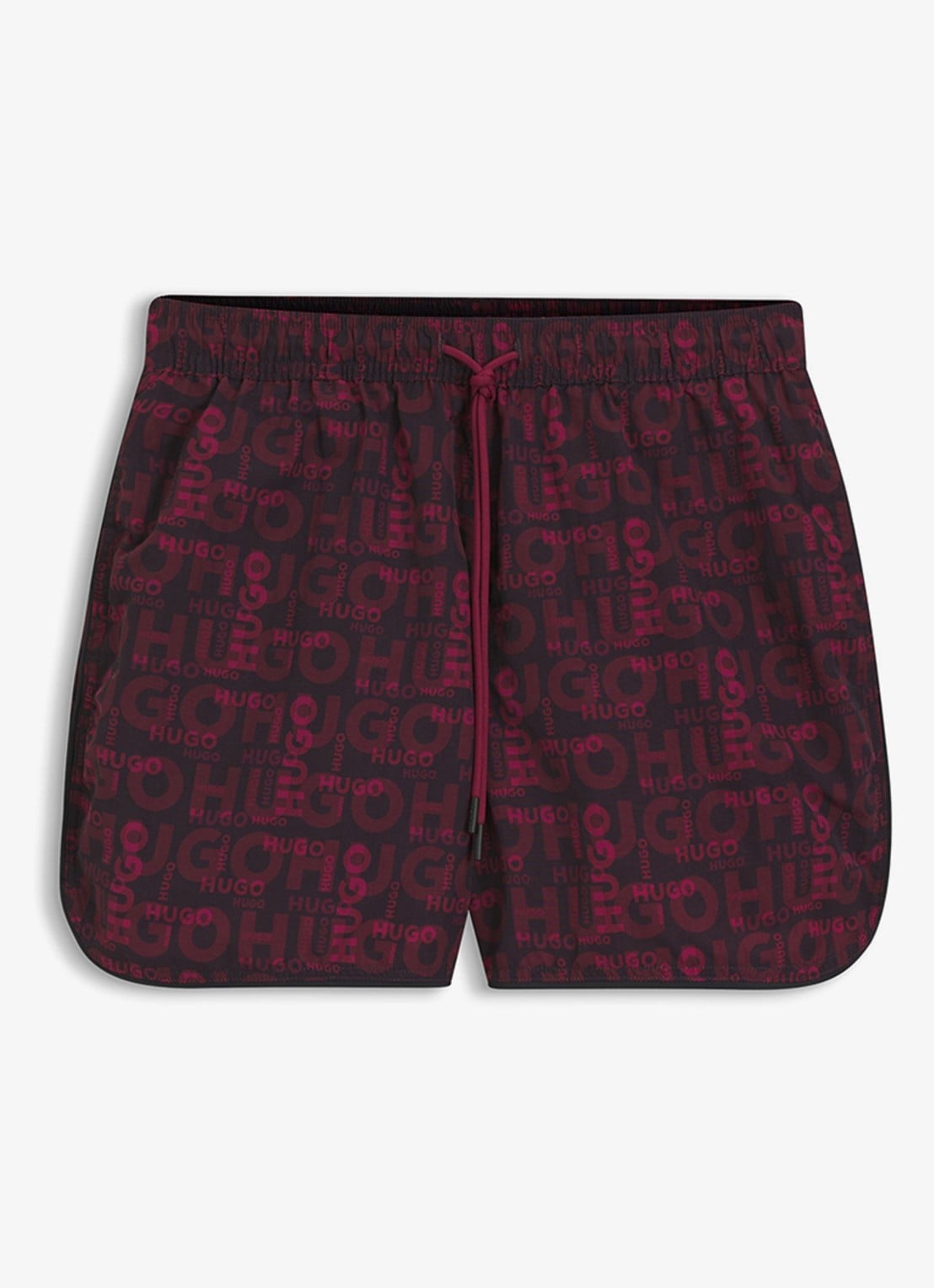 HUGO Rik zwemshorts met logoprint - voorkant 2 donkerrood