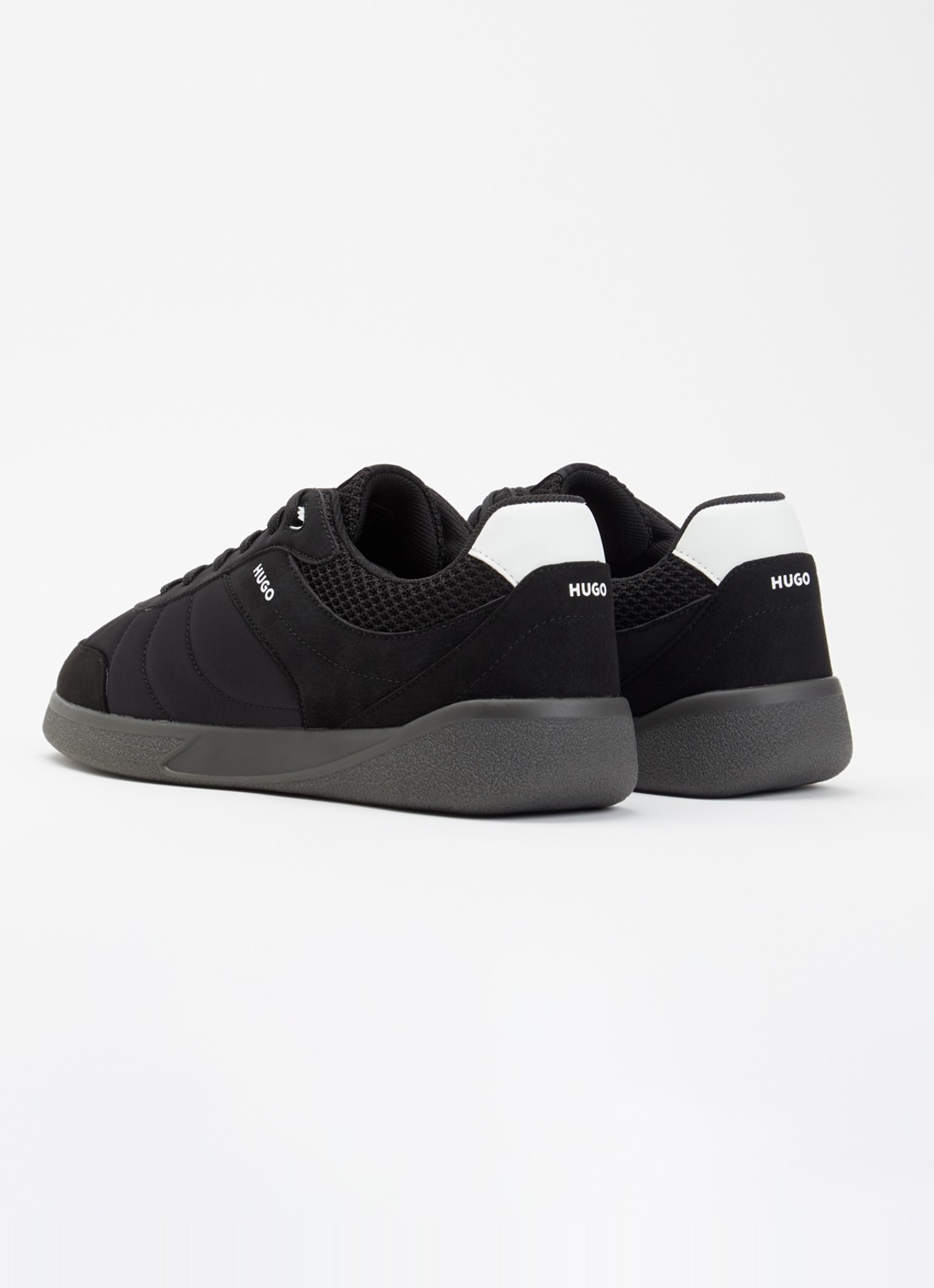 HUGO Riven sneaker met mesh details - achterkant 4 zwart