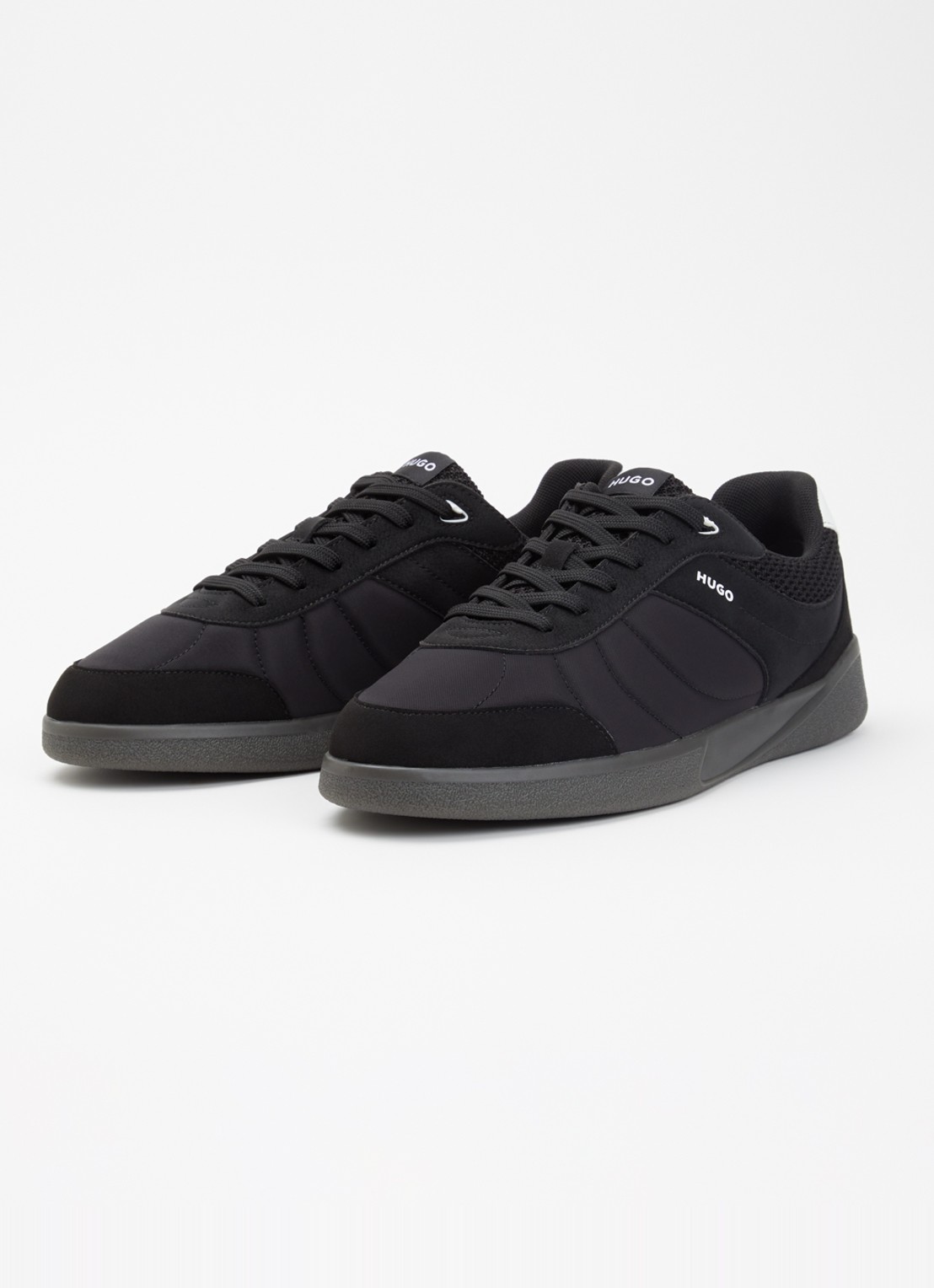 HUGO Riven sneaker met mesh details - detail zwart