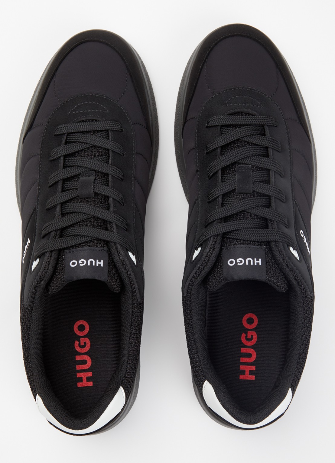 HUGO Riven sneaker met mesh details - detail 2 zwart