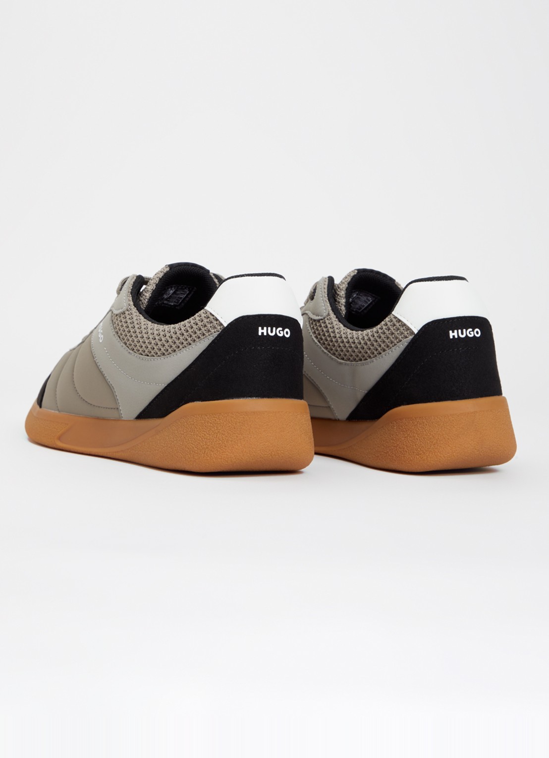 HUGO Riven sneaker met mesh details - achterkant 4 bruin