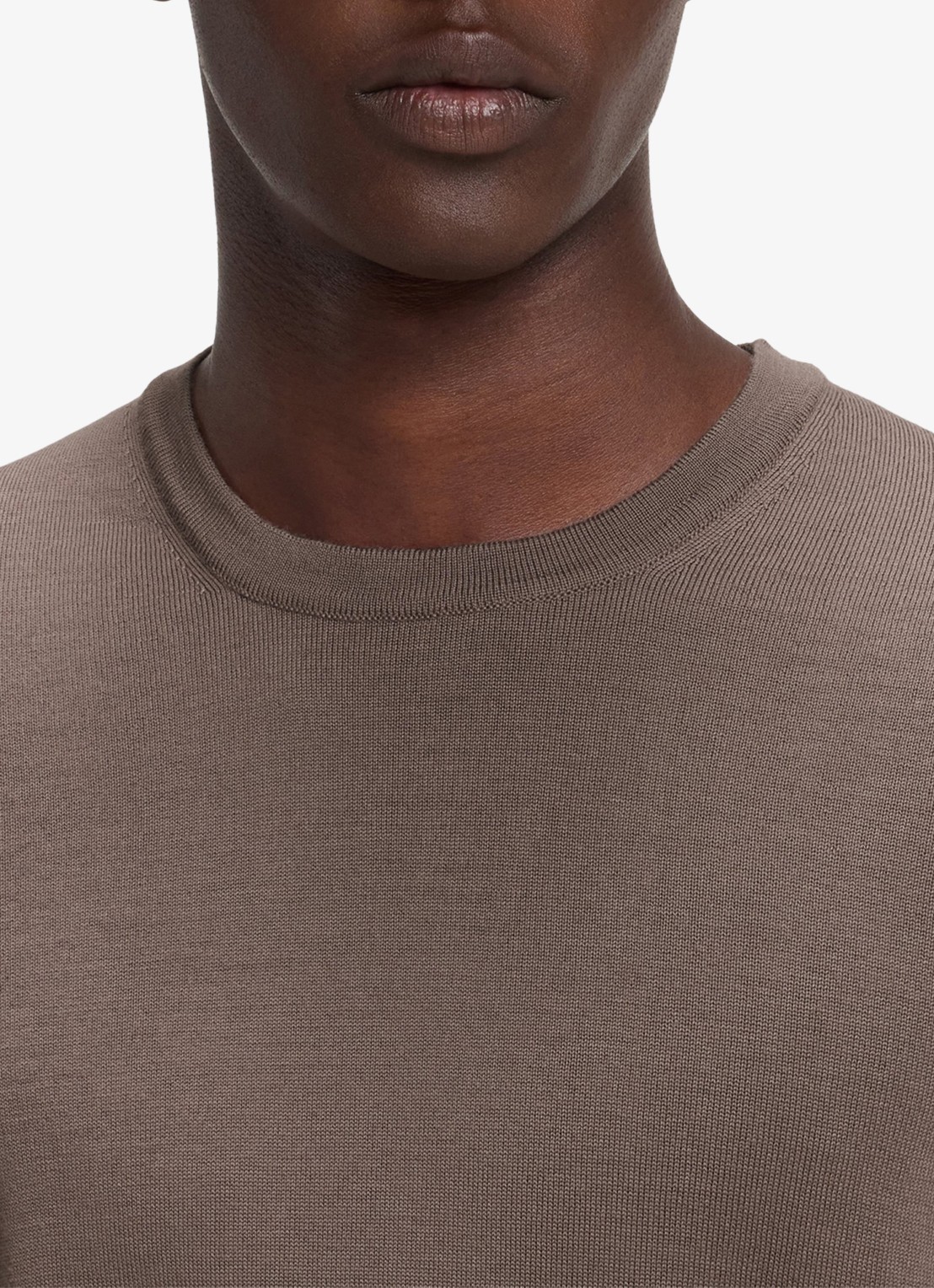 HUGO San Cedric fijngebreide pullover van wol  - detail 5 rust/copper-223