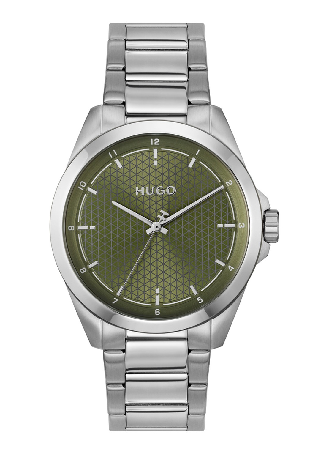 HUGO #SEAM horloge HU1530453 - voorkant zilver