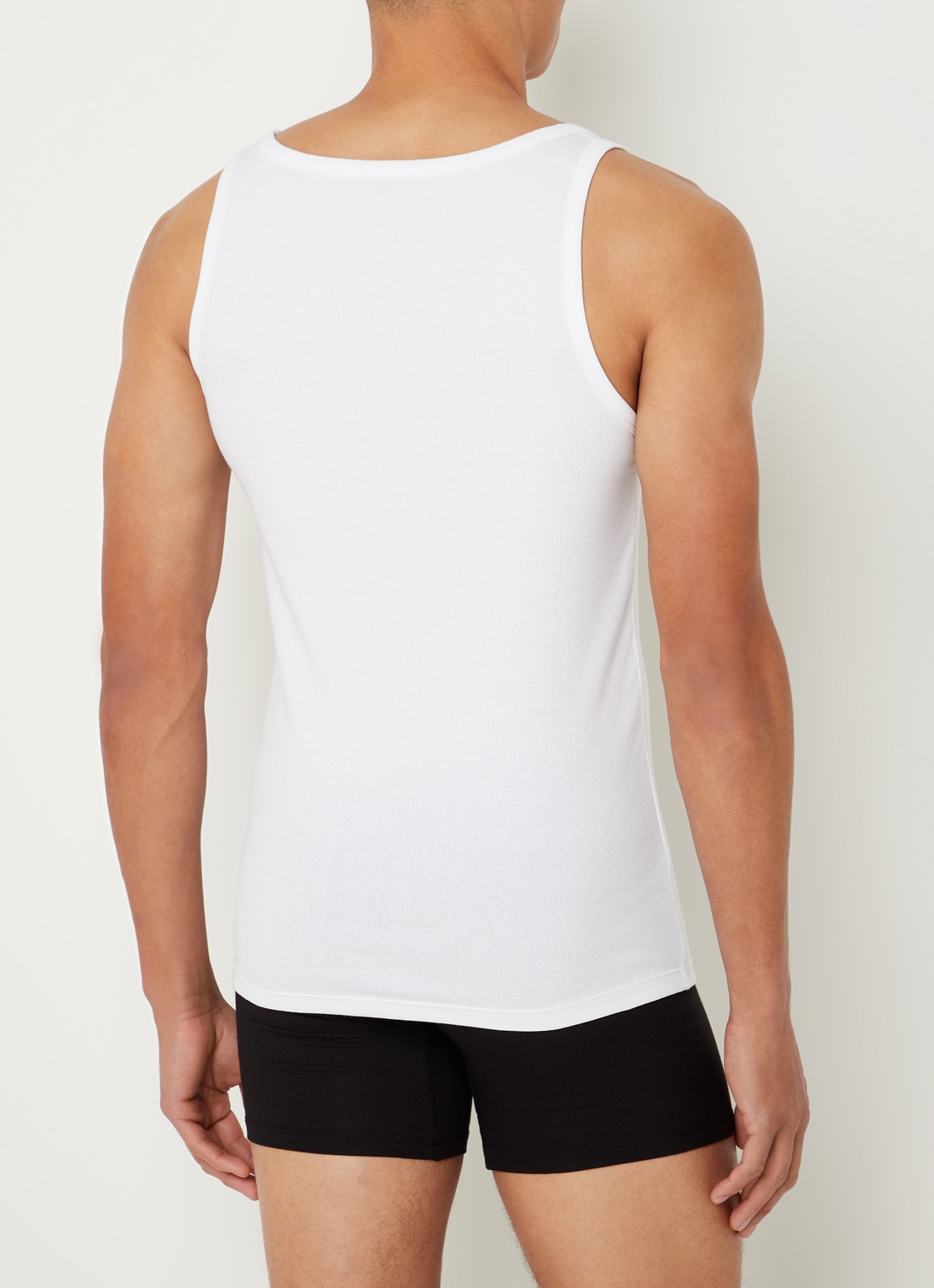 HUGO Singlet van katoen met logo in 2-pack - achterkant 2 multicolor