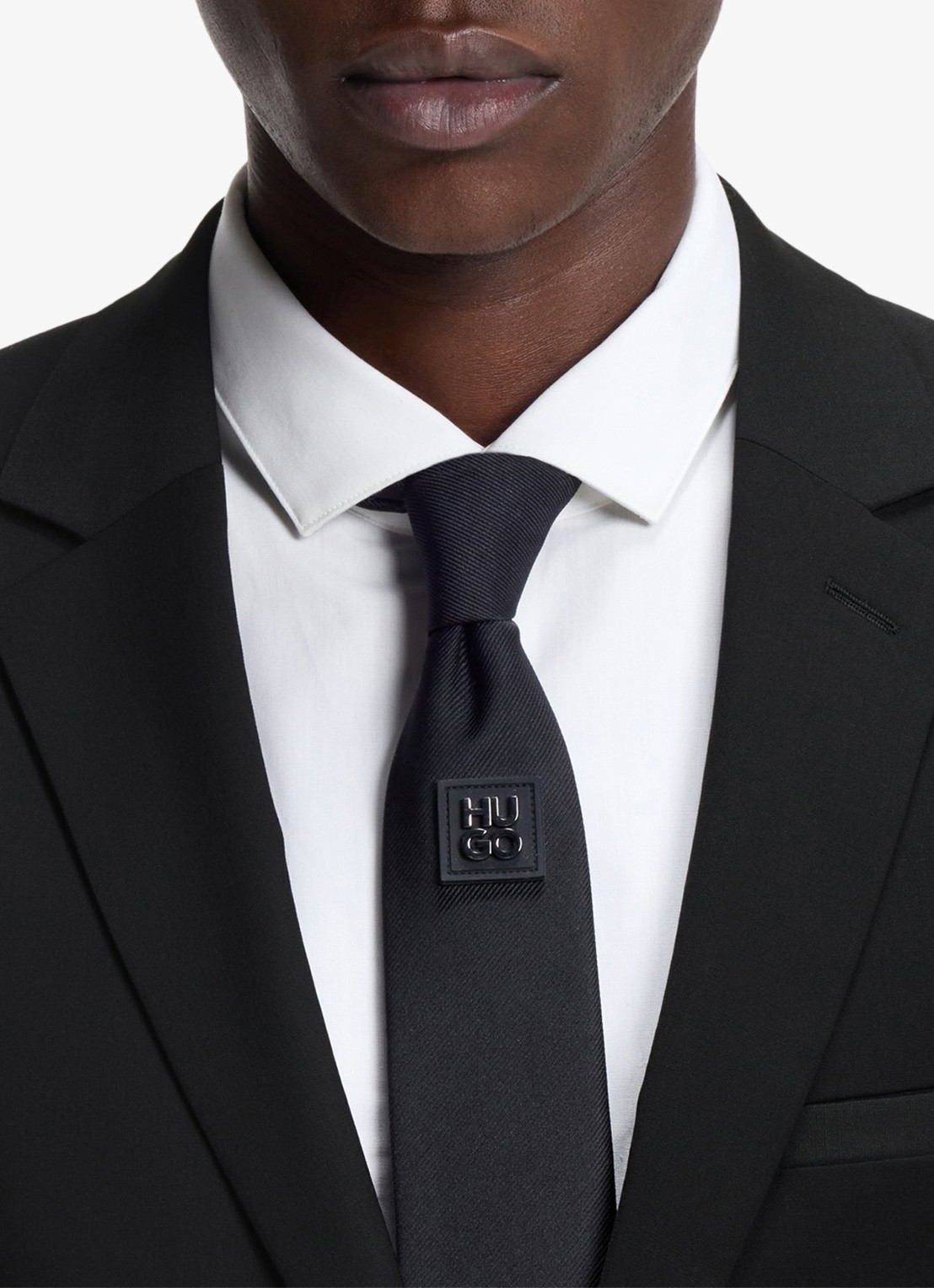 HUGO Slim-fit 2-delig pak in wolblend - detail 5 zwart