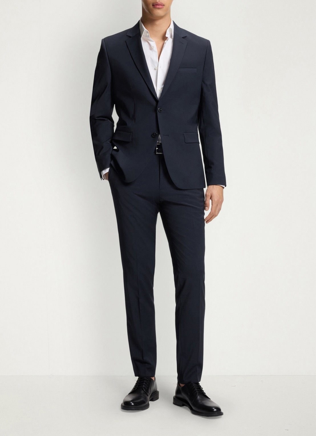 HUGO Slim-fit 2-delig pak in wolblend - detail 2 blauw