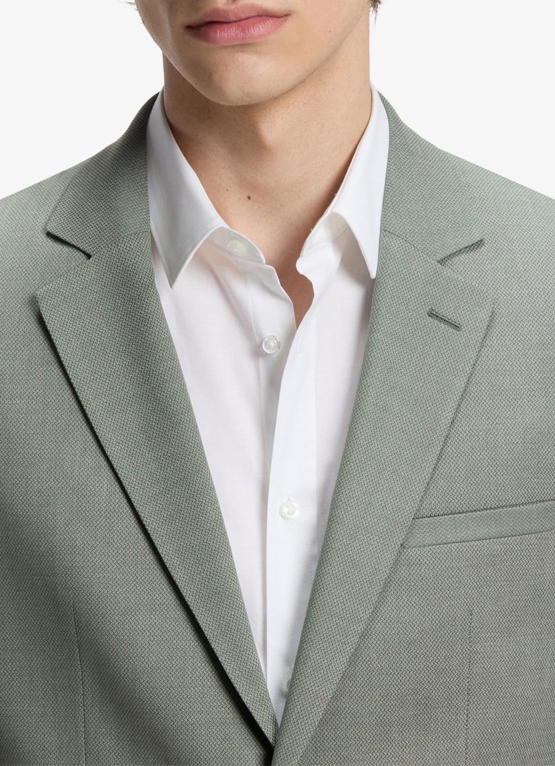 HUGO Slim fit 2-delig pak in wolblend - detail 5 lindegroen