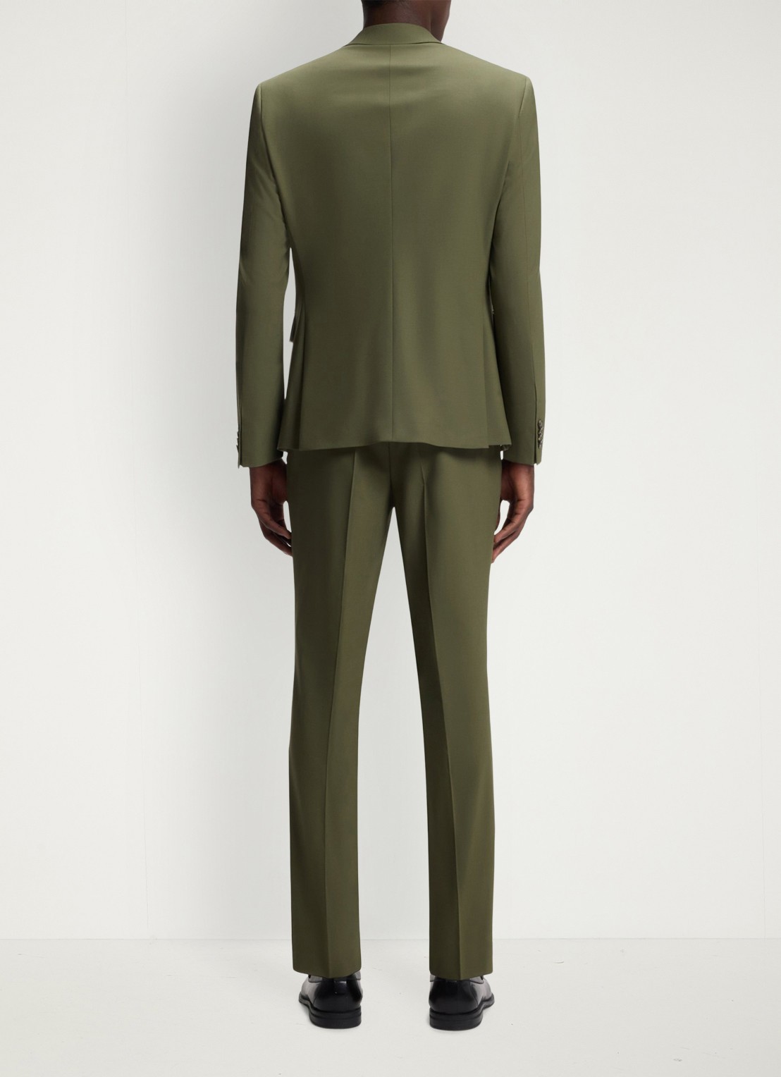 HUGO Slim fit 2-delig pak in wolblend - achterkant 8 open green-388 / groen