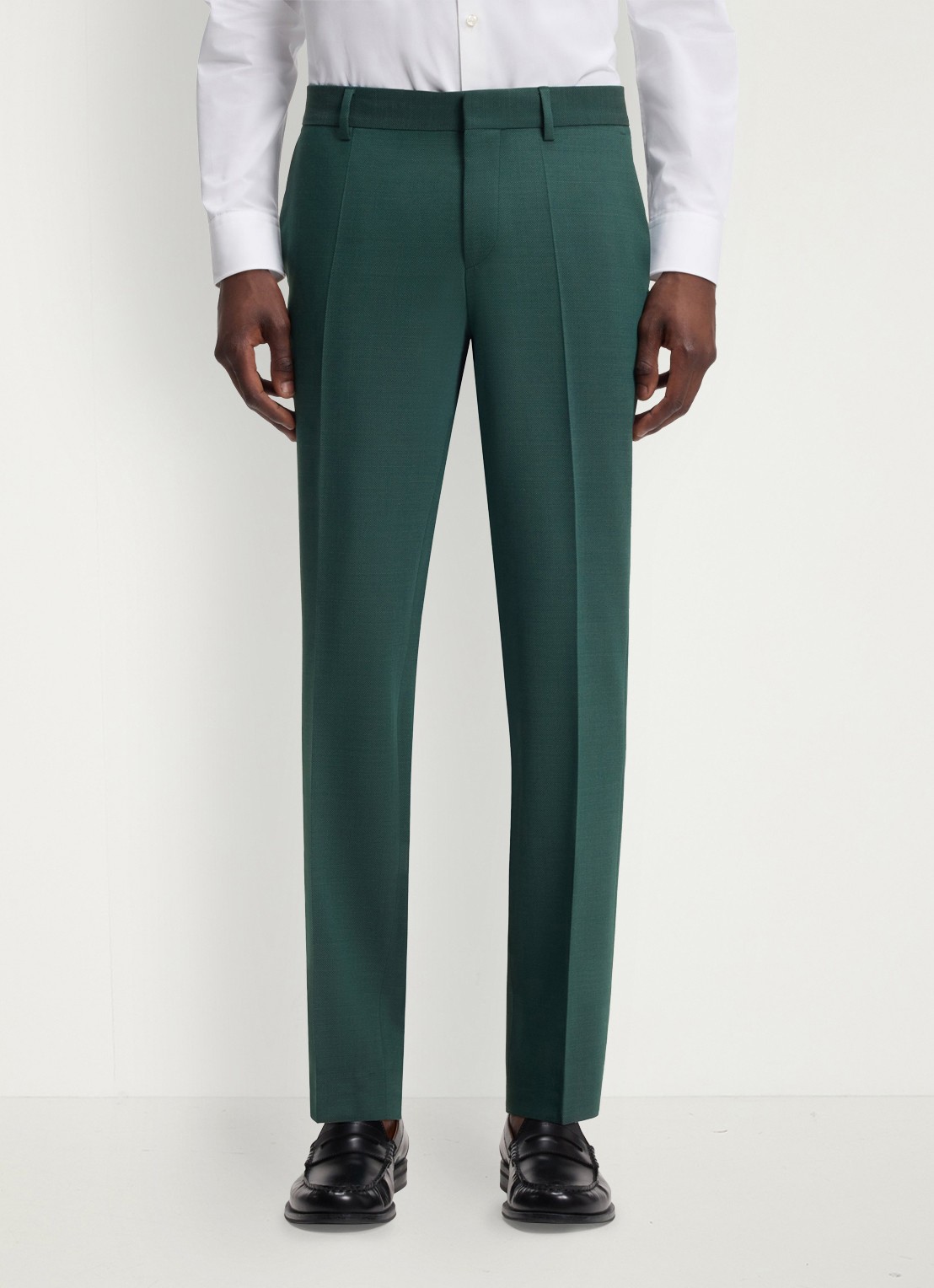 HUGO Slim fit 2-delig pak in wolblend - detail 7 donkergroen