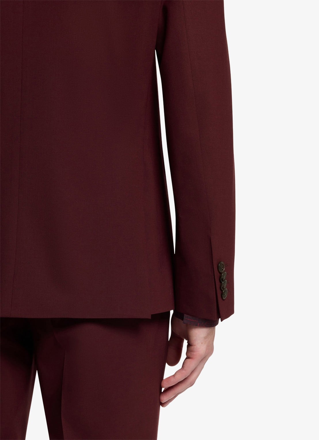 HUGO Slim fit 2-delig pak in wolblend - detail 3 dark red-603 / rood